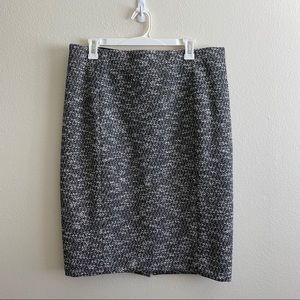 Ann Taylor Tweed Skirt Black and White